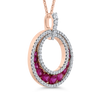 The Belina Pendant | Lab Diamond Ruby Dressy Crescent