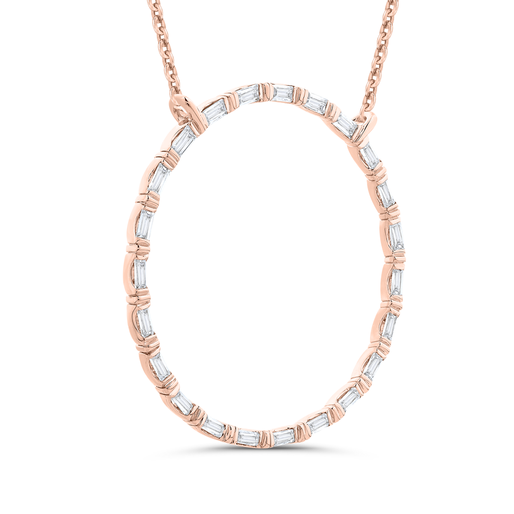 The Felicity Pendant | Baguette Lab Diamond Circle