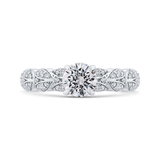 The Hermionie Ring | Lab Diamond Floral Round Cut Engagement