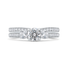 The Beatrix Ring | Lab Diamond Round Brilliant Cut Engagement Trilogy