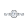 The Eliana Ring | Lab Diamond Oval Marquise Vintage Halo Engagement