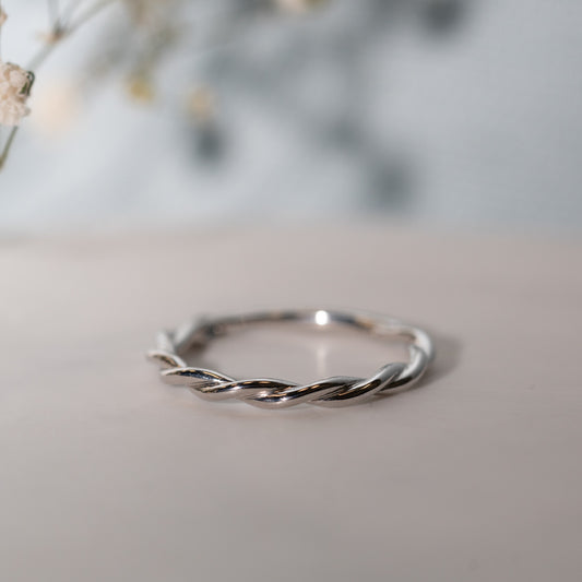 The Paloma Wedding Ring | Matching Bridal Rope Twist Band