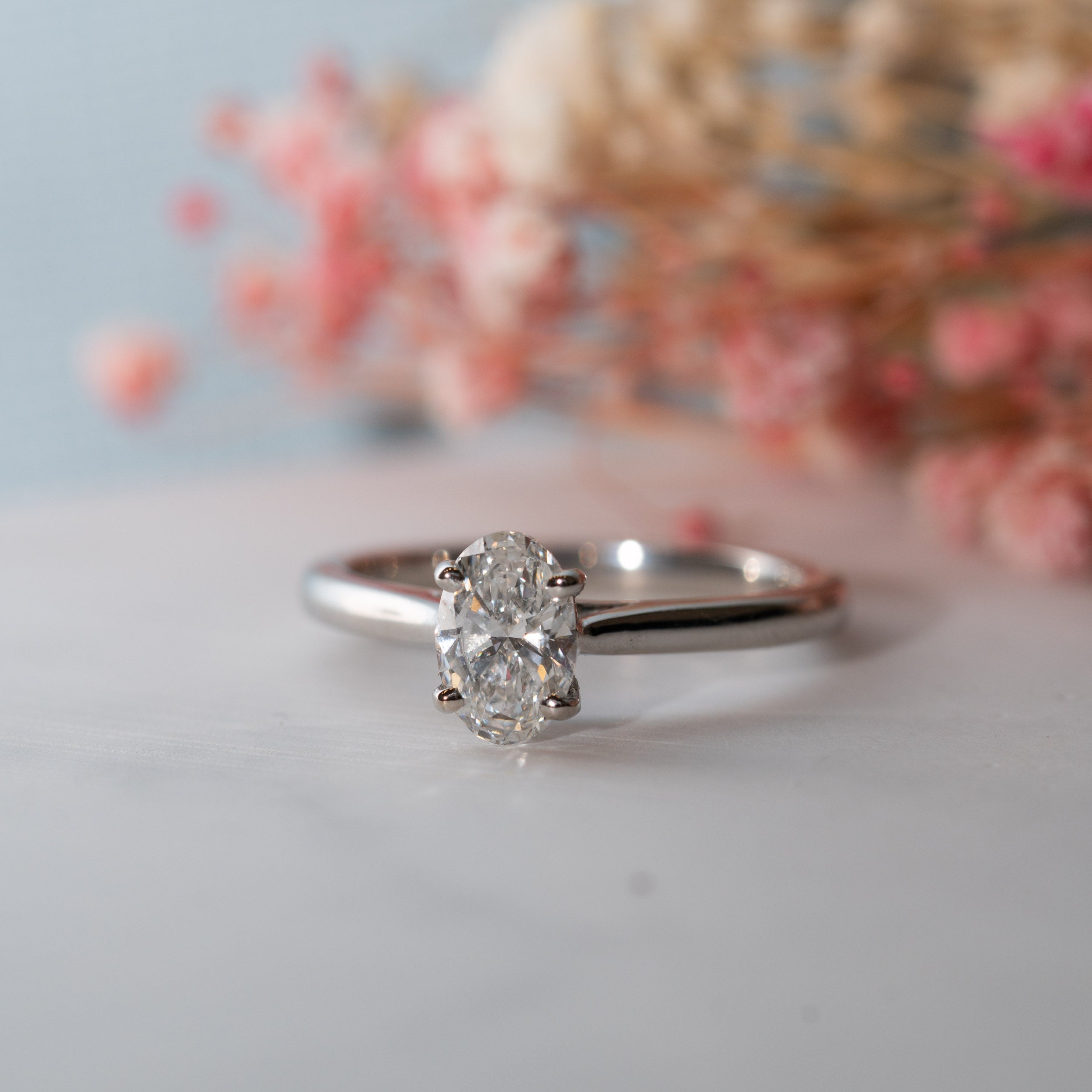 Princess' Platinum single stone diamond engagement ring, set with a  princess cut diamond. - Annette Gabbedey
