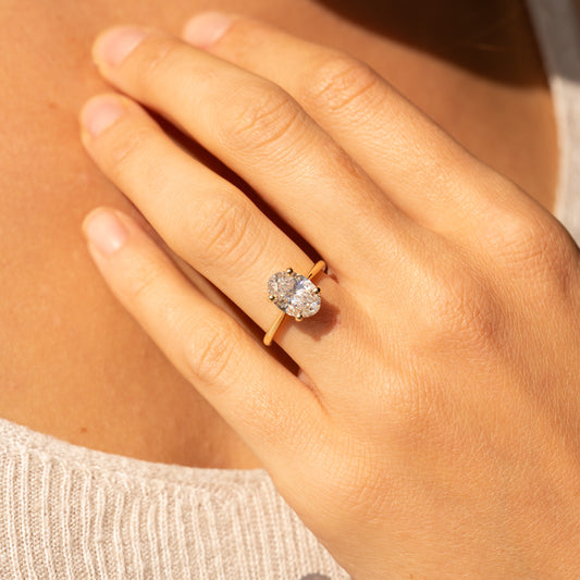 The Penelope Ring | Oval Lab Diamond Modern Engagement Solitaire
