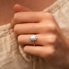 The Rae Ring | Lab Diamond Art Deco Halo Oval Cut Engagement