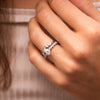 The Adelynn Ring | Lab Diamond Pear Shoulder Set Engagement Solitaire