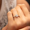 The Serephina Ring | Oval Lab Diamond Scattered Accented Engagement