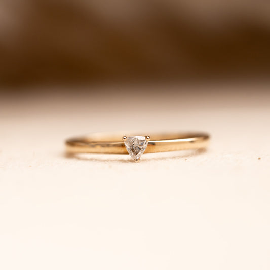 The Sia Ring | Trillion Lab Grown Diamond Minimalist Ring