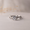 The Simi Ring | Round Lab Diamond Marquise Accented Engagement