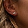 The Nessa Earrings | 9k Yellow Gold & Round Lab Diamond Split Claw Studs