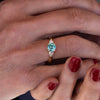 The Sophia Ring | 1.98ct Brilliant Cut Paraiba Tourmaline Trilogy 9k Yellow Gold