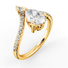 The Toya Ring | Pear Lab Diamond Accented Pavé Statement Engagement