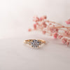 The Tanya Ring | Round Lab Diamond Baguette Accented Art Deco Engagement