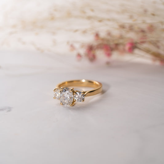 The Tessa Ring | Oval & Round Lab Diamond Engagement Trilogy