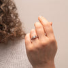 The Thandie Ring | Round Lab Diamond Accented Nature Inspired Engagement