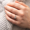 The Thandie Ring | Round Lab Diamond Accented Nature Inspired Engagement