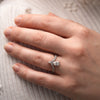 The Toya Ring | Pear Lab Diamond Accented Pavé Statement Engagement