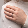 The Toya Ring | Pear Lab Diamond Accented Pavé Statement Engagement