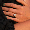 The Fleur Ring | 1.05ct VVS2 E Oval Lab Diamond Vintage Engagement Halo 18k Yellow Gold