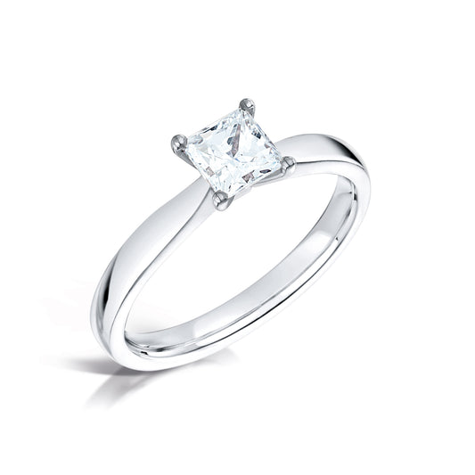 The Paris Ring | Moissanite Princess Cut Engagement Solitaire