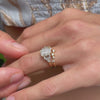 The Amber Ring | Emerald Cut Lab Diamond Art Deco Accented Engagement