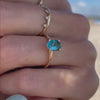 The Alice Ring | Oval Lab Grown Paraiba Spinel Four Claw Solitaire