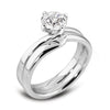 The Aria Ring | Round Moissanite Modern Engagement Solitaire