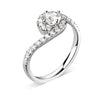 The Sierra Ring | Lab Diamond Shoulder Set Statement Engagement Halo