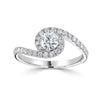 The Sierra Ring | Lab Diamond Shoulder Set Statement Engagement Halo