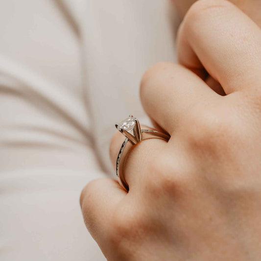 The Alexa Ring | 1.0ct D-E VVS1 Tiffany Engagement Shoulder Set