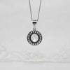 The Diana Pendant | 0.91ct D-E VVS1 Round Halo 9k White Gold