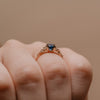 The Natalia Ring | Round Lab Diamond Accented Art Deco Engagement