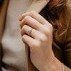 The Natalia Ring | Round Lab Diamond Accented Art Deco Engagement