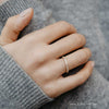 The Vere Ring | Elegant Lab Diamond Half Bar Set Wedding