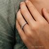 The Vere Ring | Elegant Lab Diamond Half Bar Set Wedding