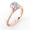The Flor Ring | Round Lab Diamond Engagement Hidden Halo Solitaire